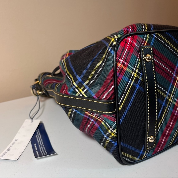 NWT Dooney & Bourke Tartan Drawstring Handbag - Picture 5 of 11